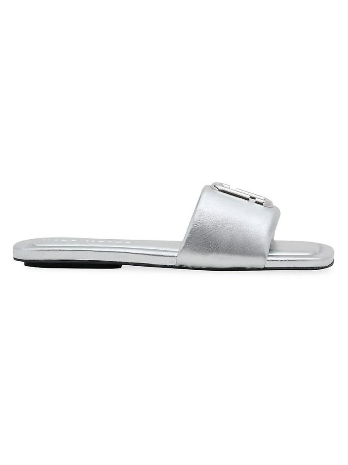 The J Marc Metallic Leather Sandals