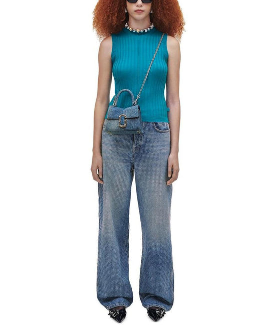 The Crystal Denim St. Marc Mini Top Handle