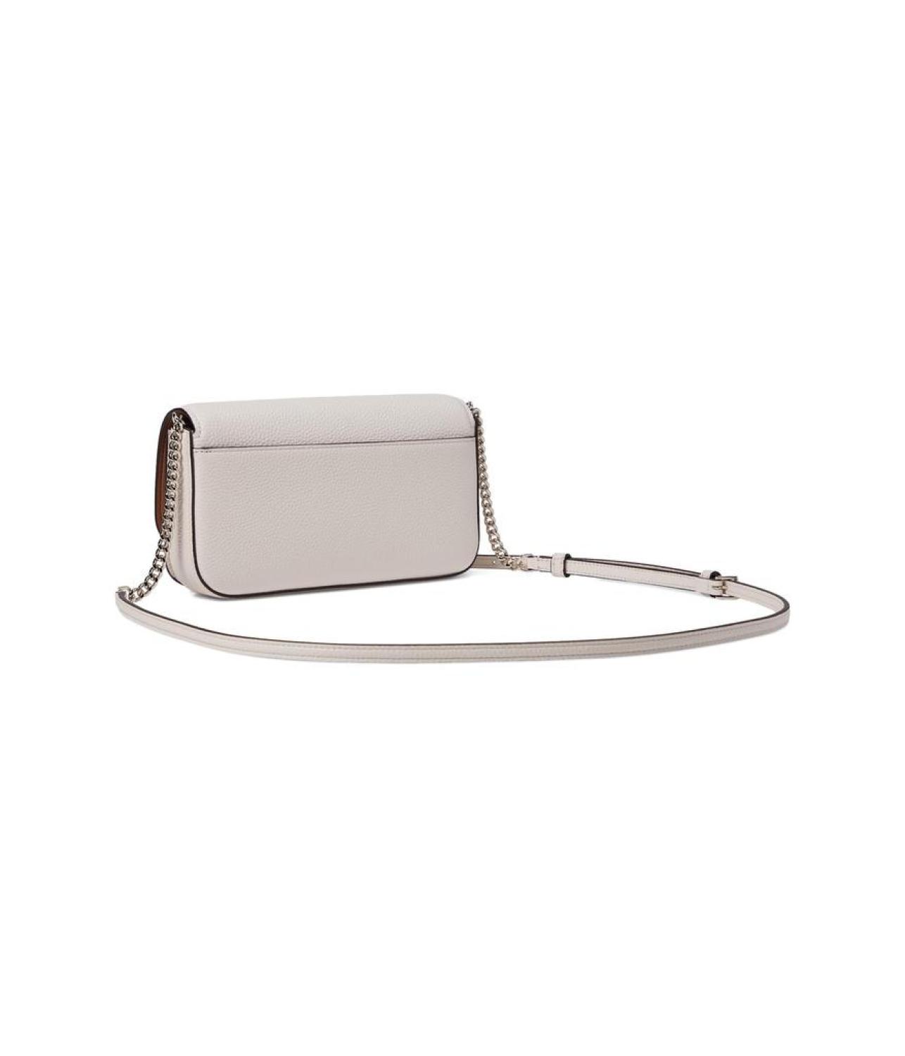 Ava Pebbled Leather Flap Chain Wallet