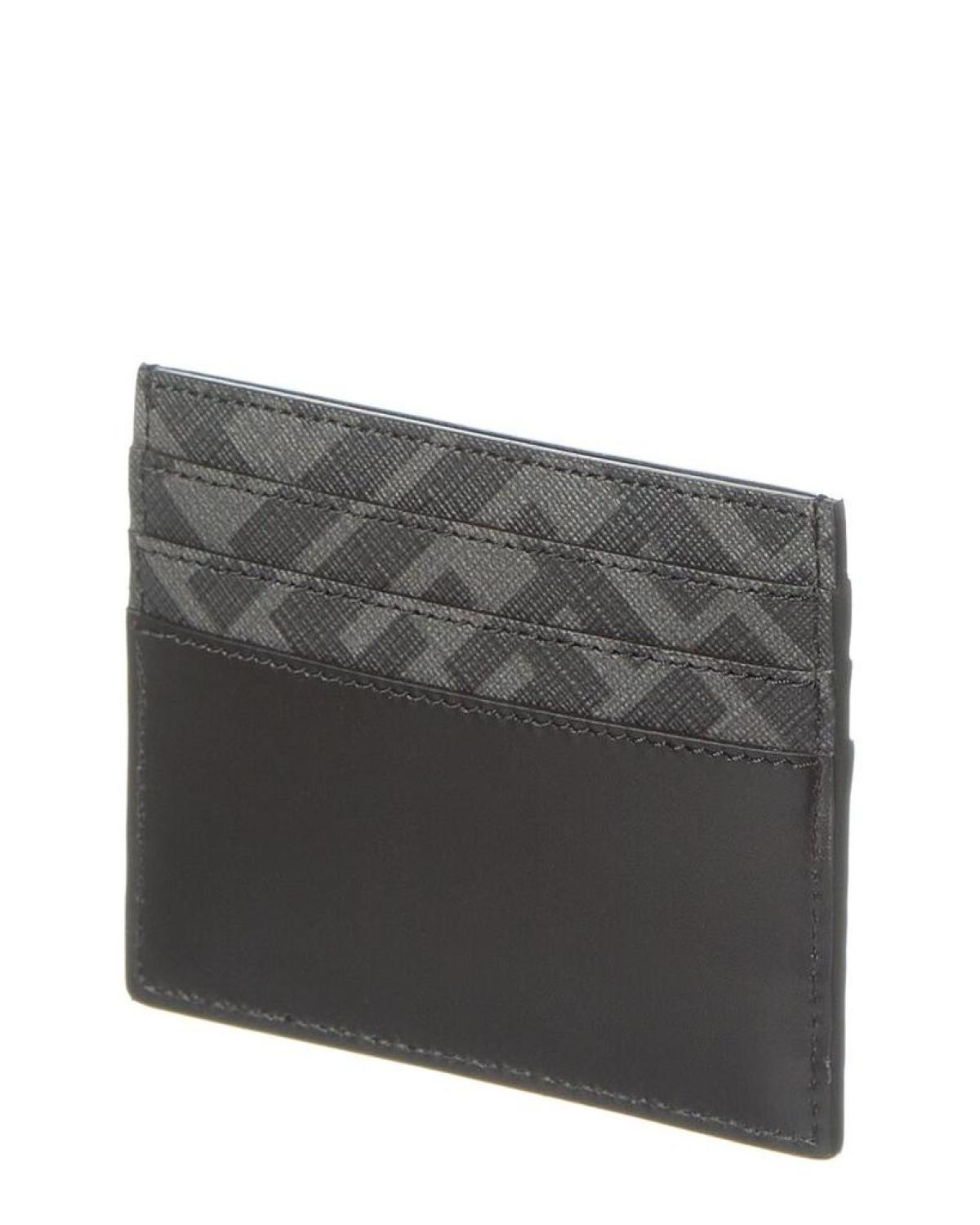 FENDI FF Squared Leather Card Holder