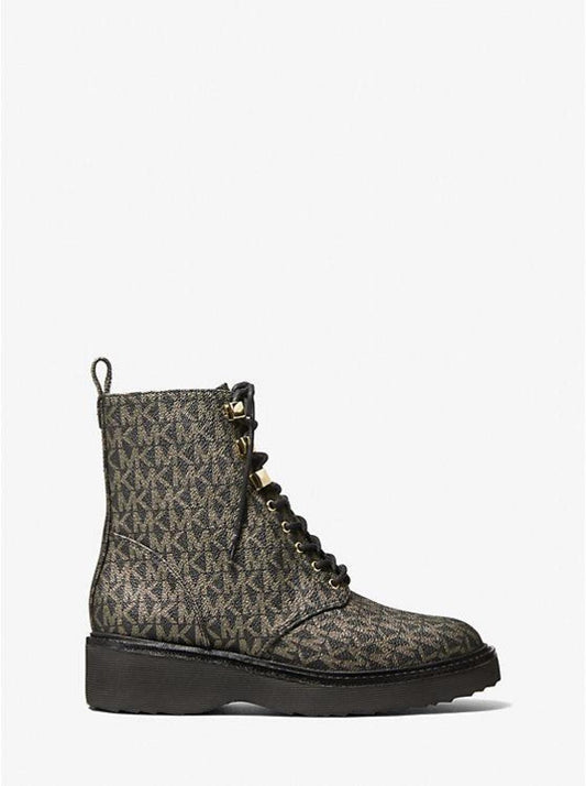 Haskell Metallic Logo Combat Boot