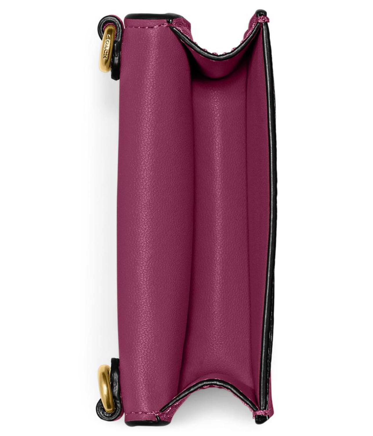 Refined Calf Leather Half Flap Card Case