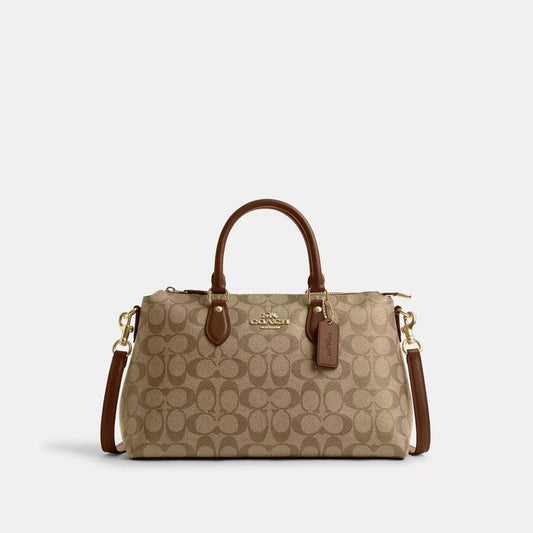 Coach Outlet Georgia Satchel In Signature Canvas