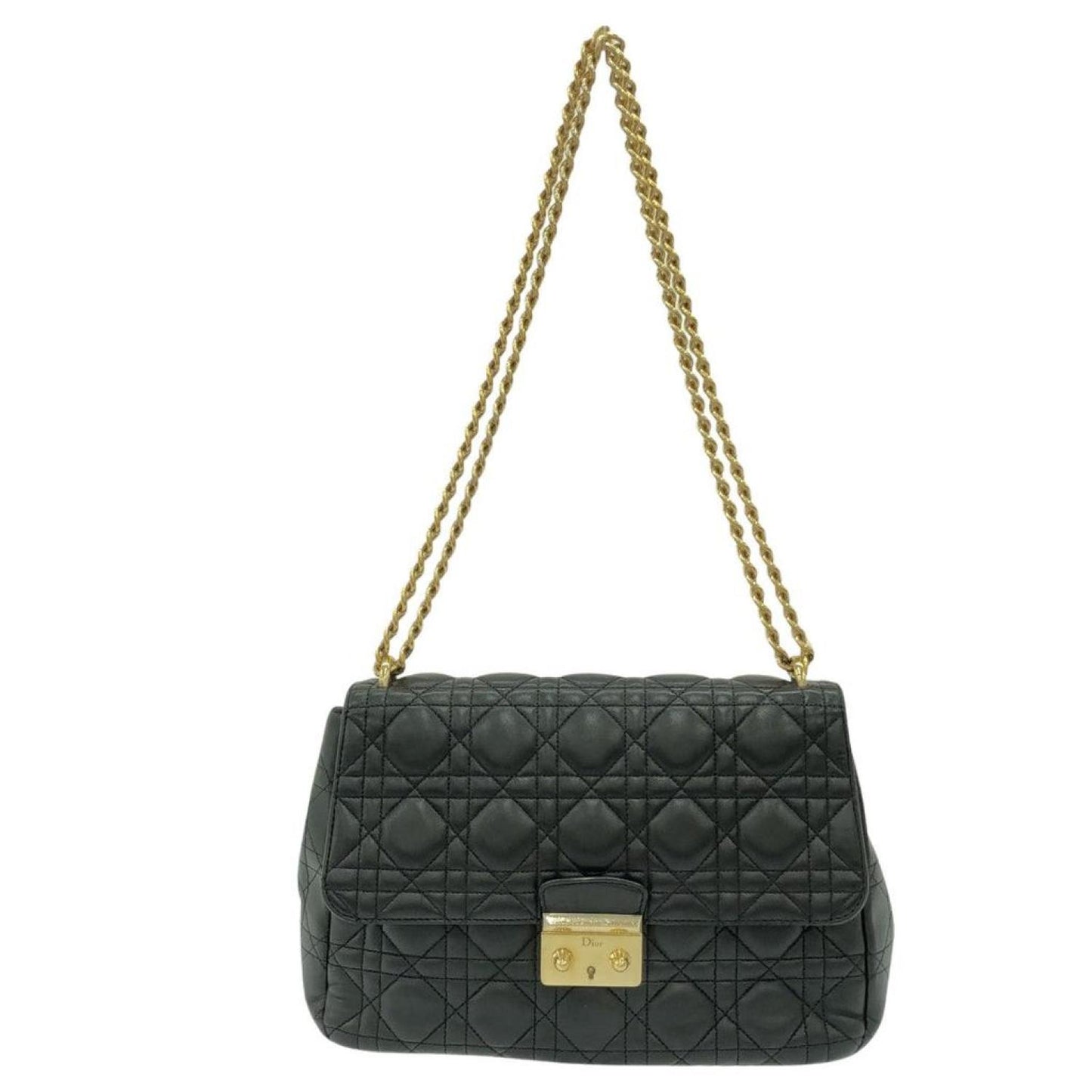 Dior Cannage Stitch Leather Shoulder Bag (Pre-Owned)