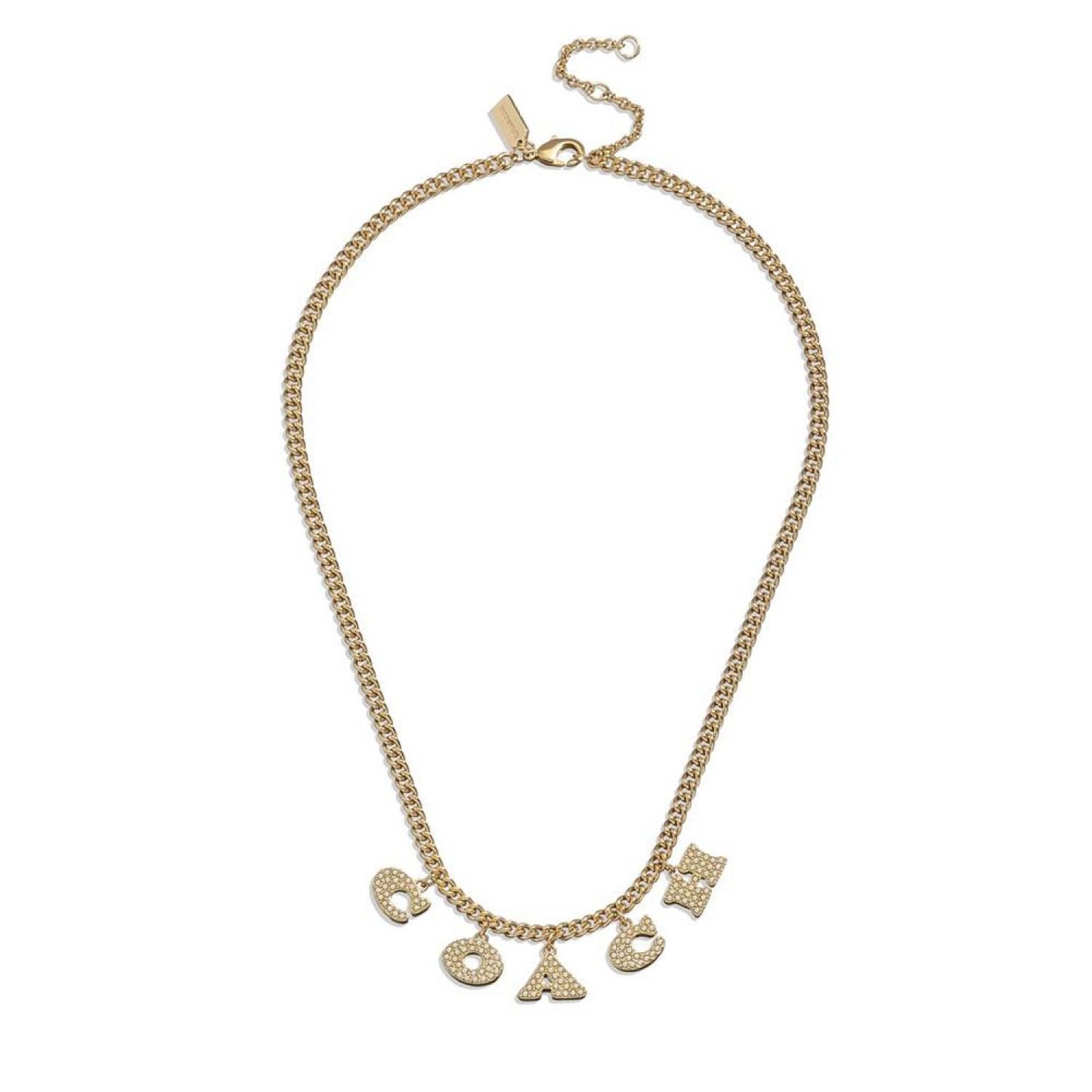 Imitation Pearl Signature Charm Necklace