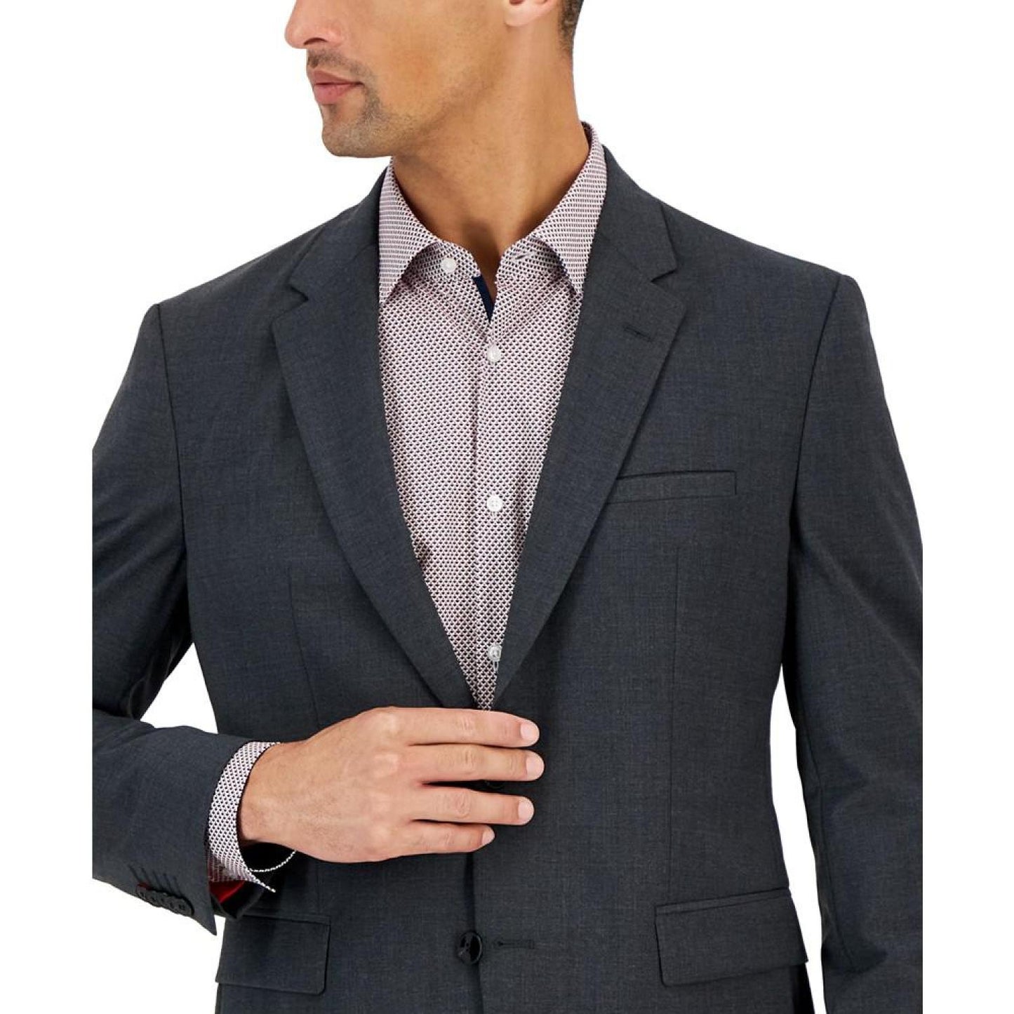 Men's Modern-Fit Solid Wool Blend Suit Jacket
