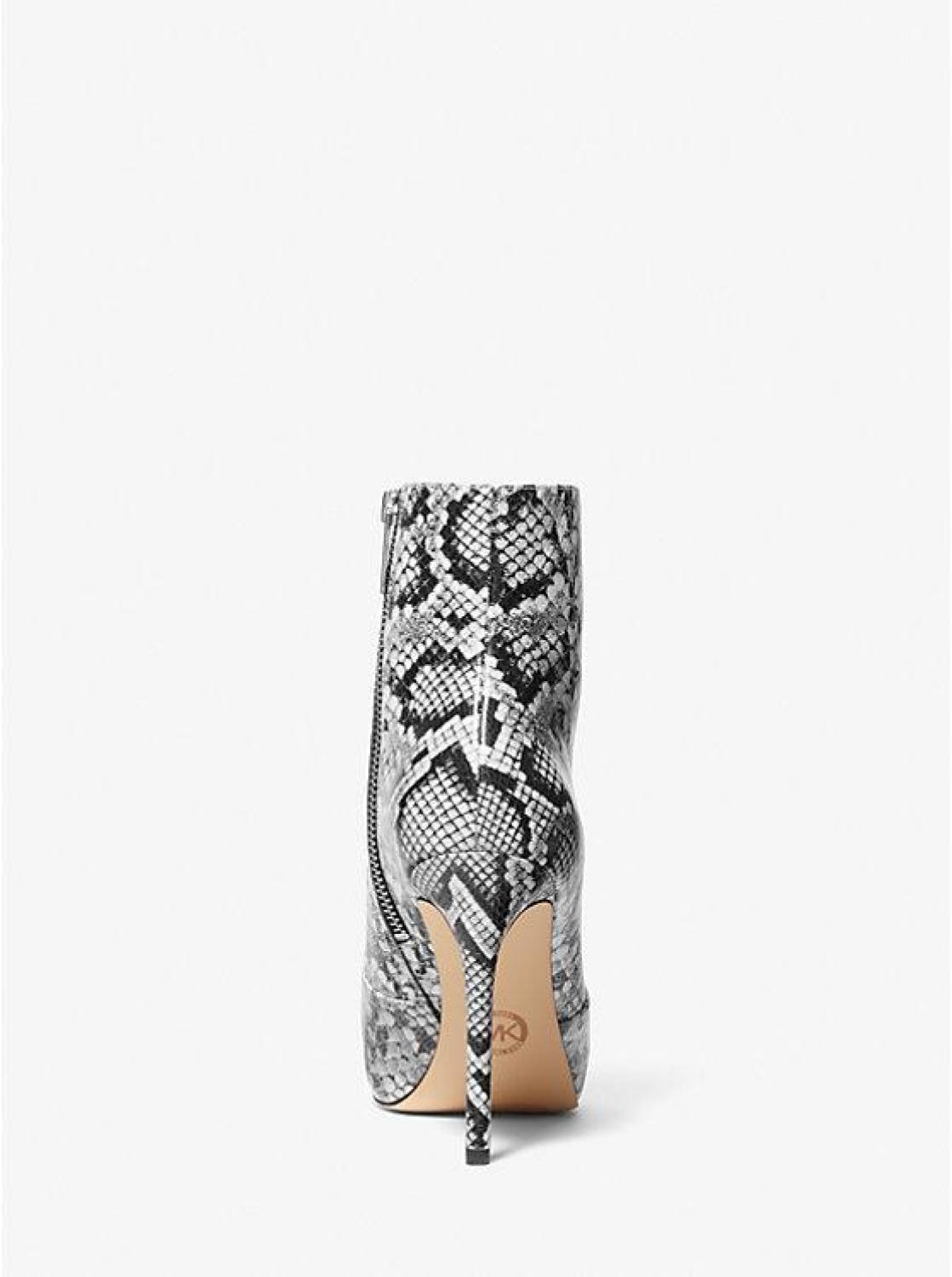 Rue Snake Embossed Leather Ankle Boot