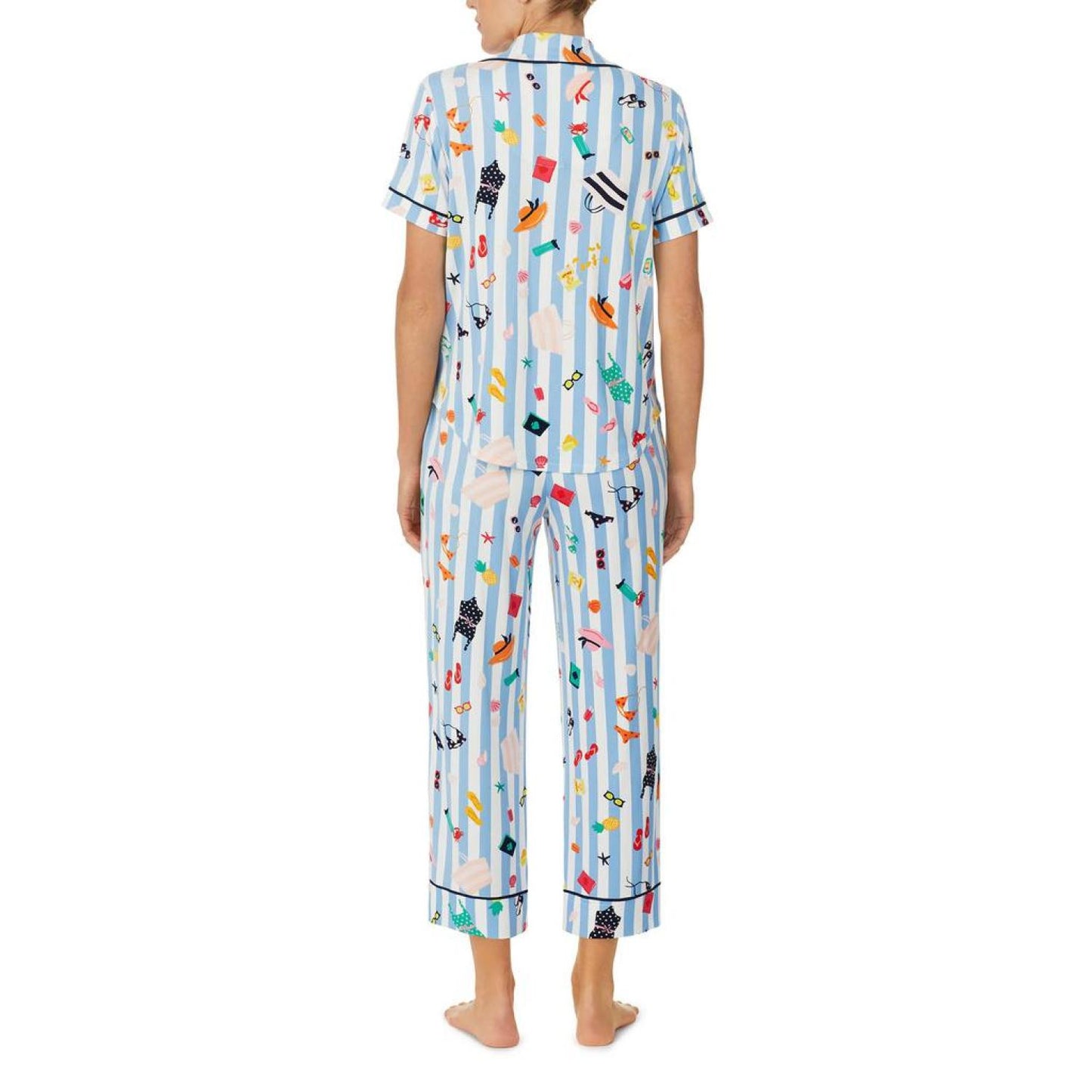 Brushed Jersey Short Sleeve Cropped PJ Set