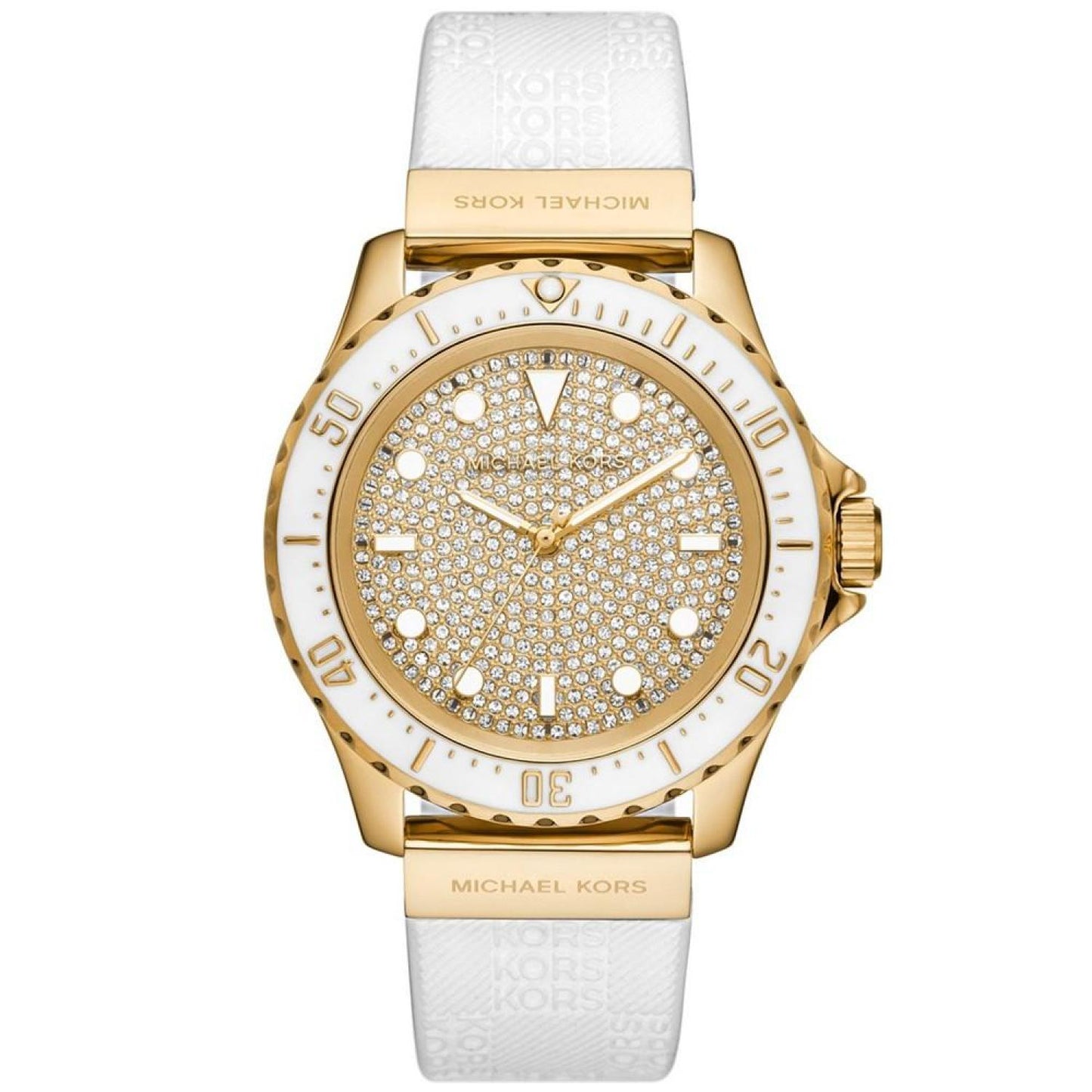 Women's Everest Quartz Three-Hand White Silicone Watch 43mm