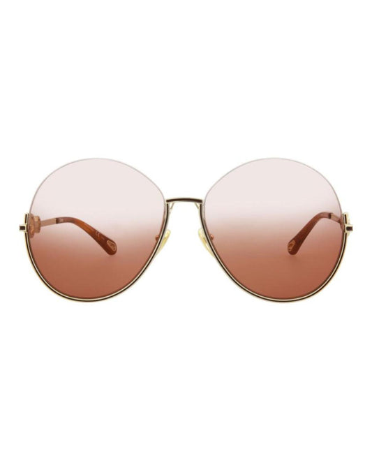 Round-Frame Metal Sunglasses