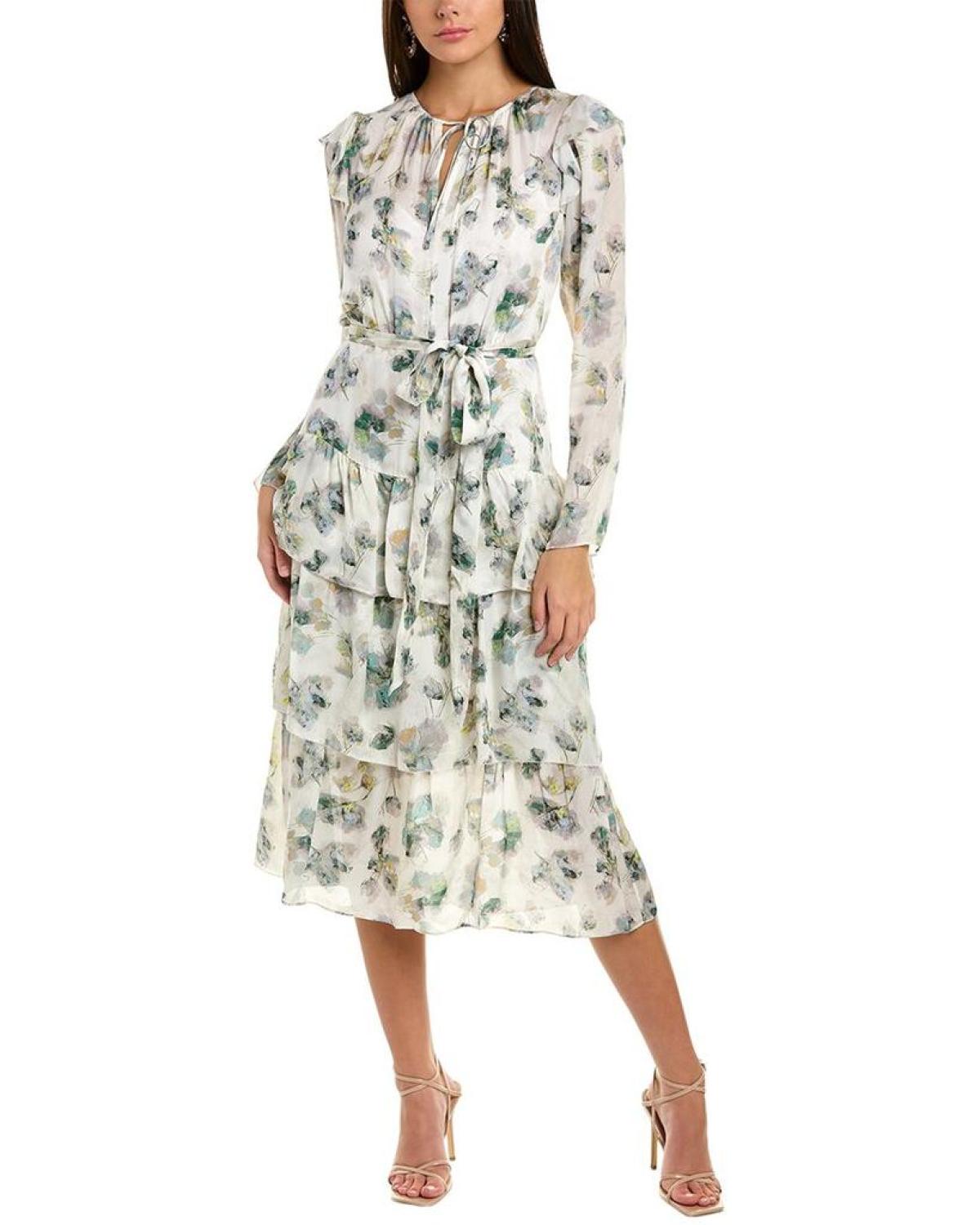 Marchesa notte sales tiered dress