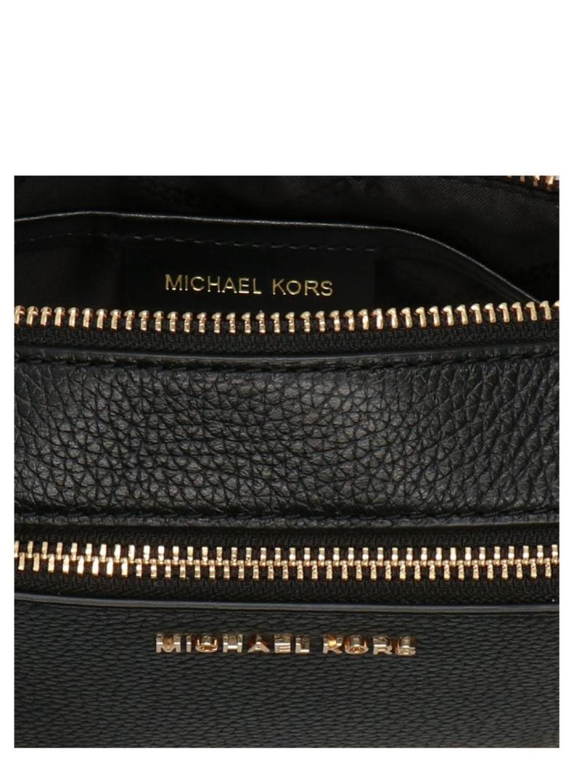 Michael Michael Kors Logo Plaque Double Zip Small Crossbody Bag