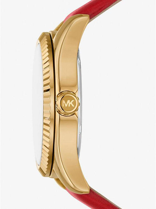 Lexington Gold-Tone and Leather Watch