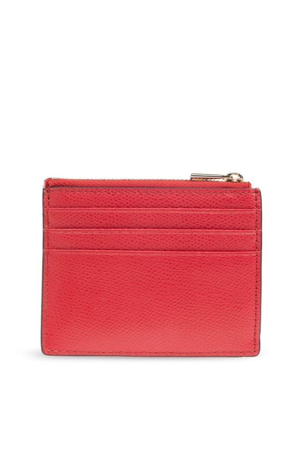 Furla Logo Plaque Zip-Up Card Holder