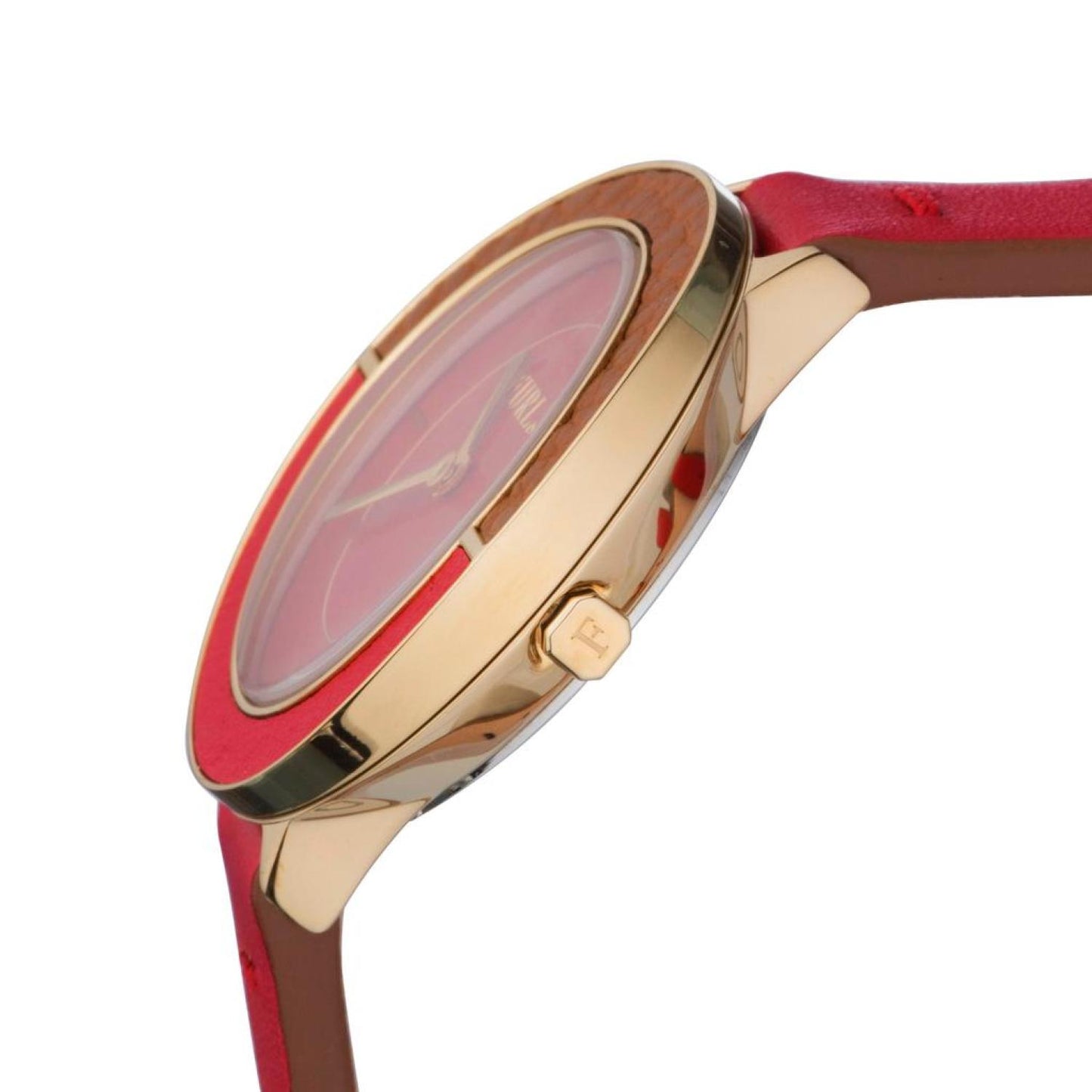 Furla Women's Club Red Dial Calfskin Leather Watch