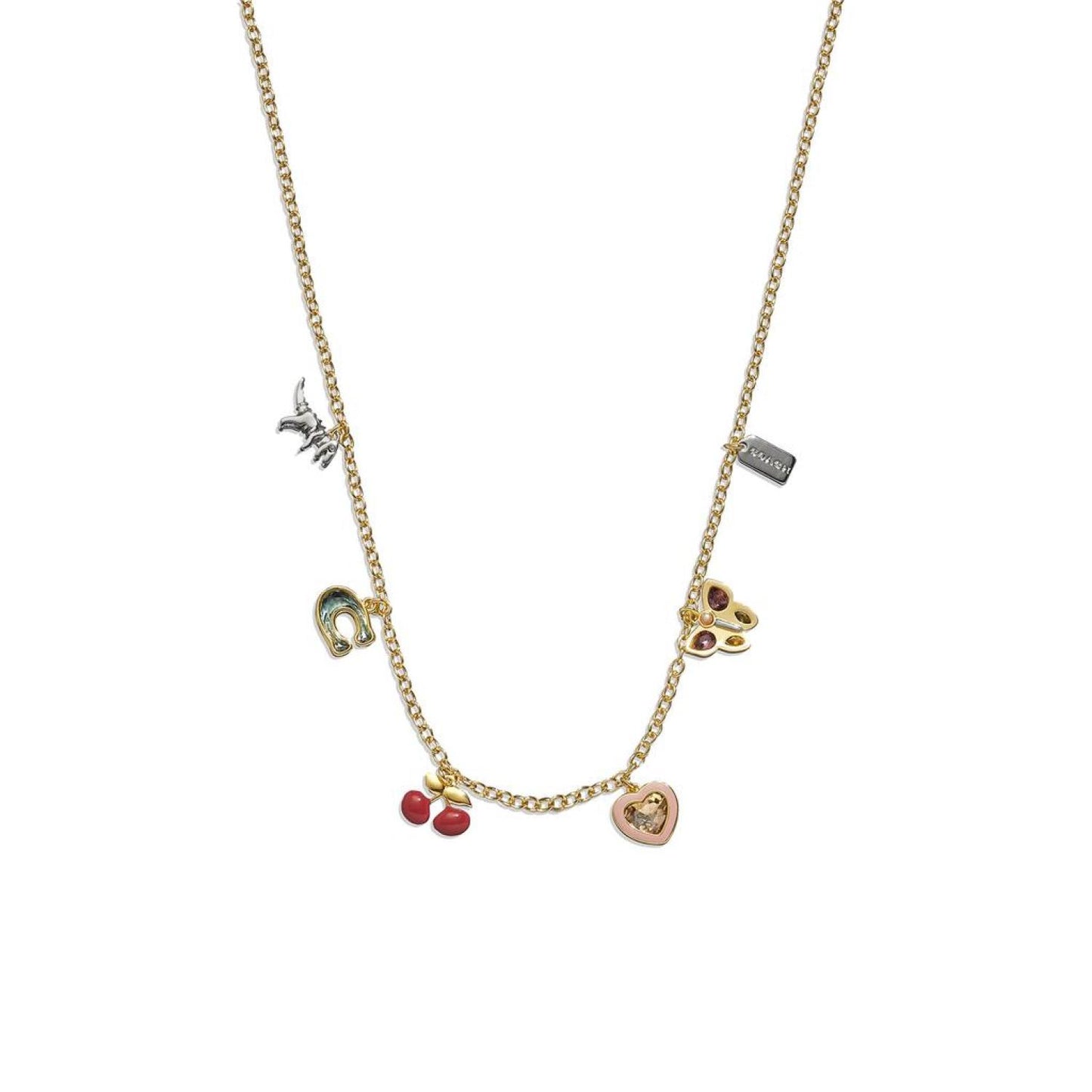 Crystal Charm Short Pendant Necklace