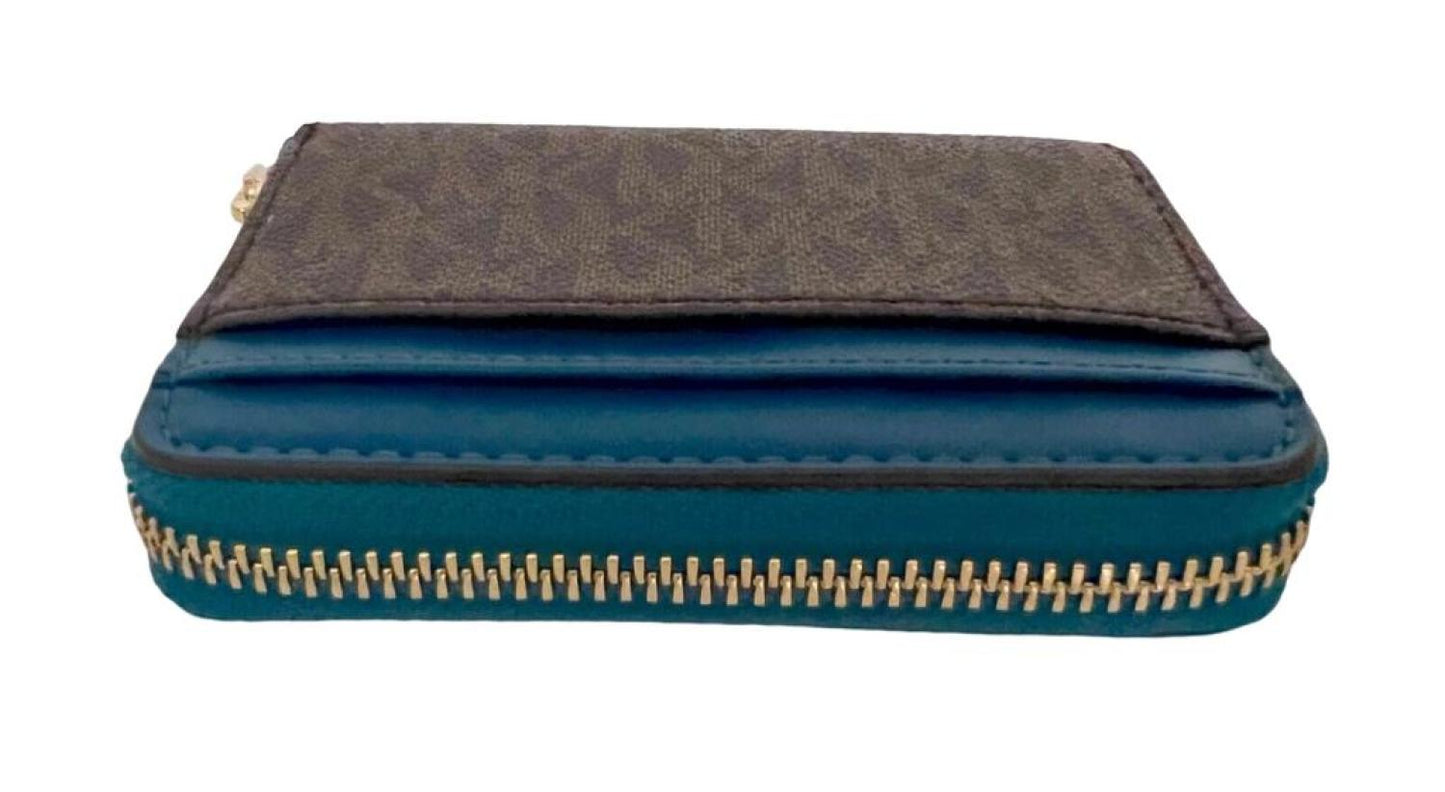 ichael Kors Woen's Jet Set Travel ediu Zip Around Card Case Wallet