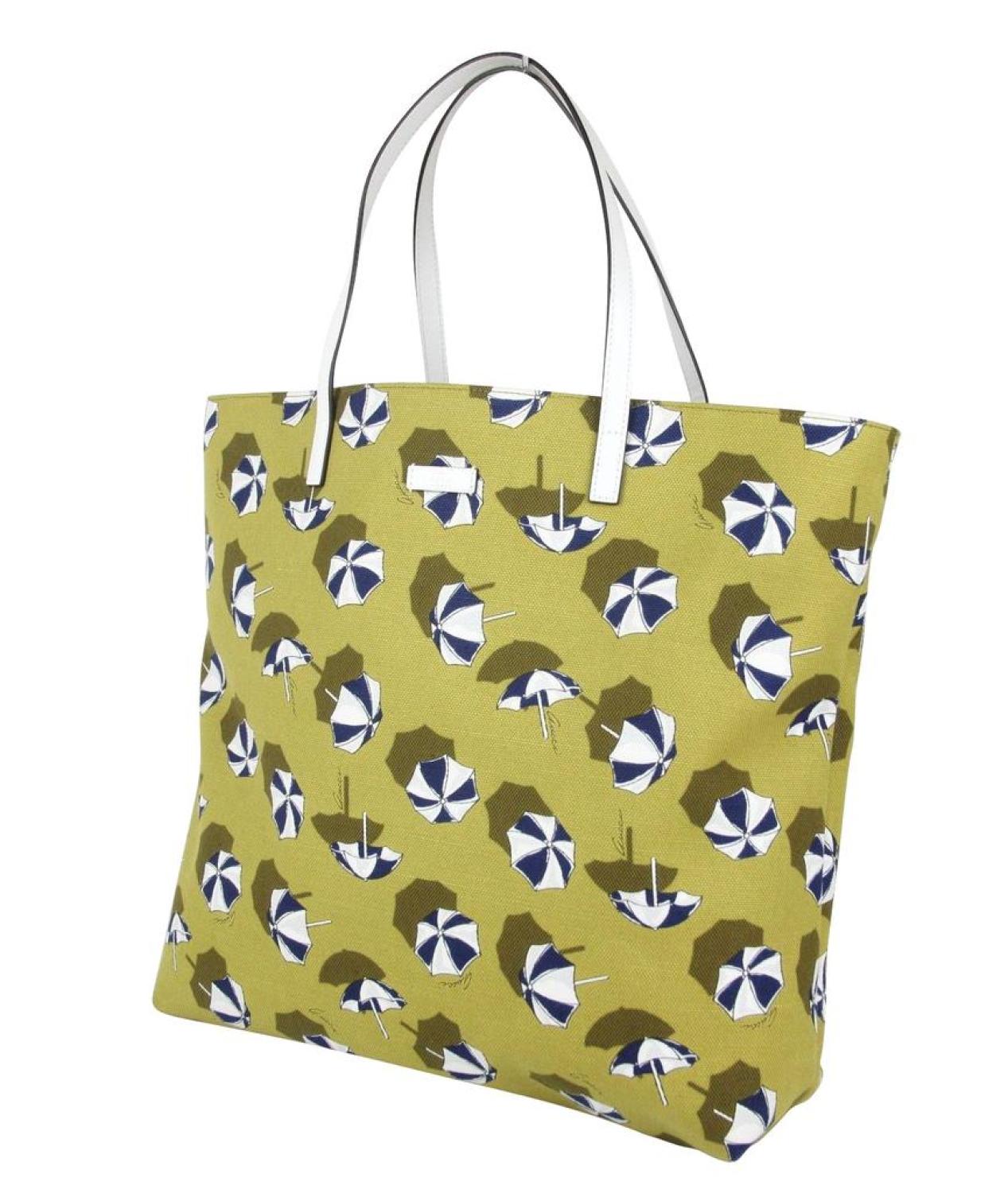 Gucci Women's Heartbit Canvas Tote Handbag With Parasol Print
