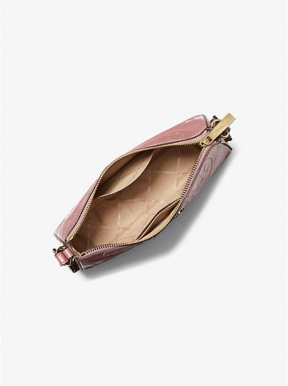 Jet Set Logo Embossed Leather Crossbody Bag with Case for Apple Airpods Pro®