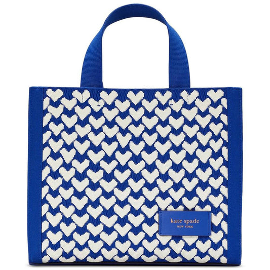 Manhattan Modernist Hearts Knit Jacquard Small Tote