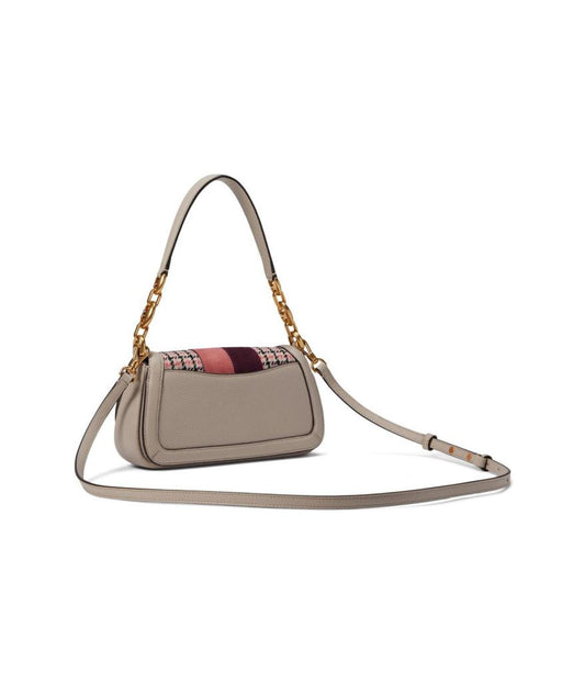 Gramercy Racing Stripe Plaid Twill Fabric Small Flap Shoulder