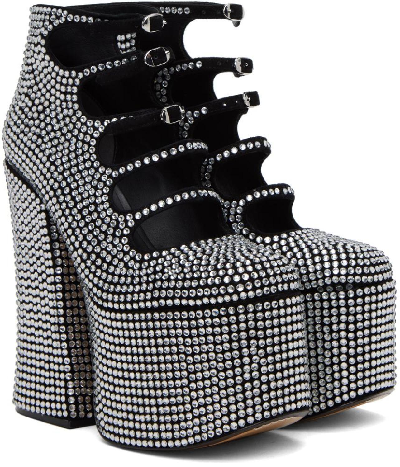 Black 'The Rhinestone Kiki' Heels