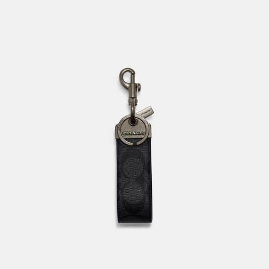 Coach Outlet Loop Key Fob In Signature Canvas