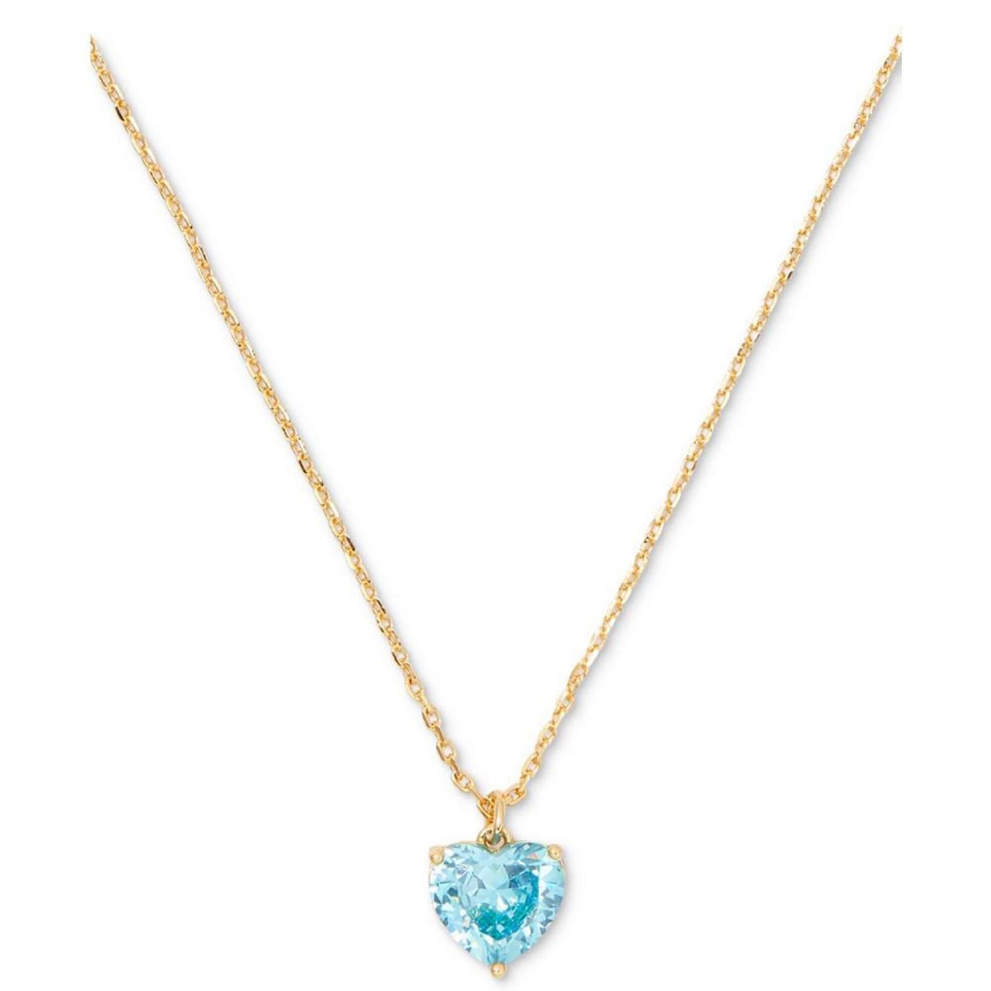 Gold-Tone Birthstone Heart Pendant Necklace, 16" + 3" extender