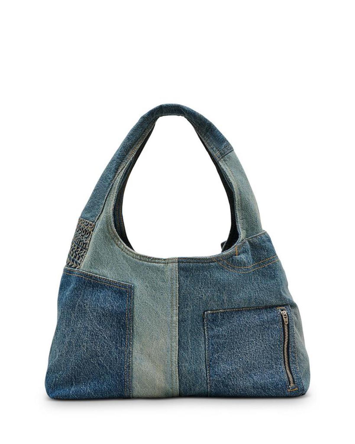 The Deconstructed Denim Sack Bag