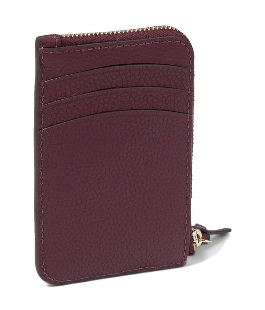 Knott Pebbled Leather Zip Card Holder