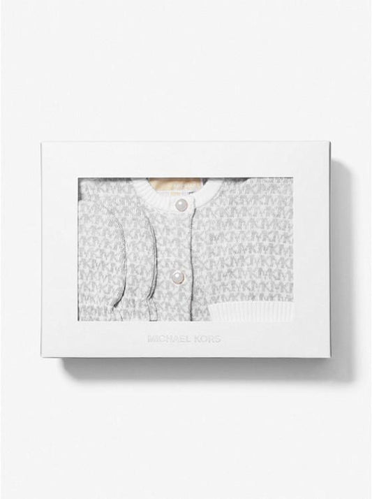 Logo Jacquard Cotton 4-Piece Baby Gift Set