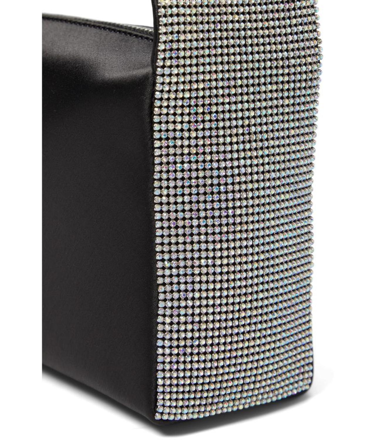 Afterparty Satin and Crystal Embellished Shoulder Bag