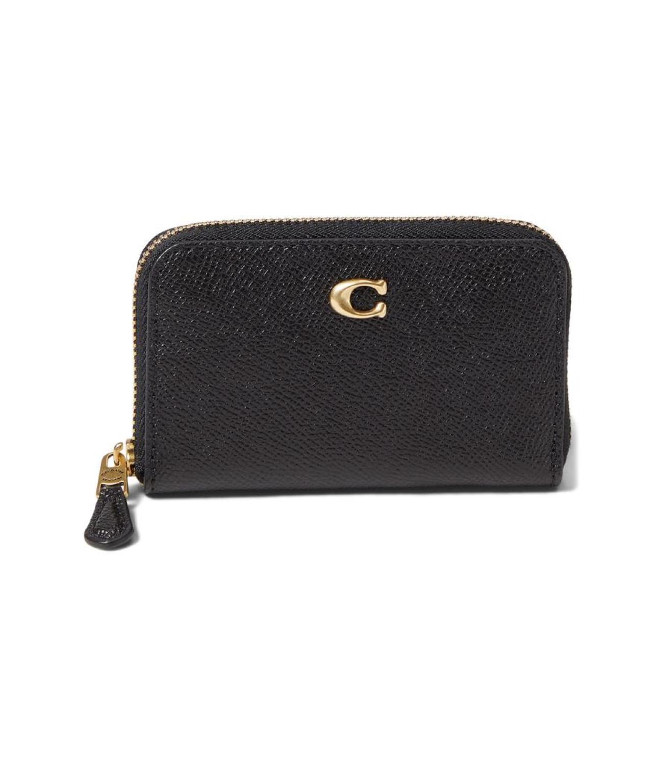 Cross Grain Leather Small Zip Around Card Case