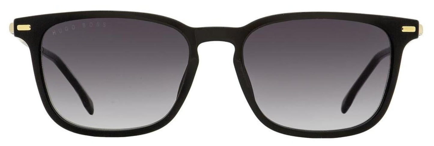 Hugo Boss Men's Rectangular Sunglasses B1020S 2M29O Black/Gold 54mm