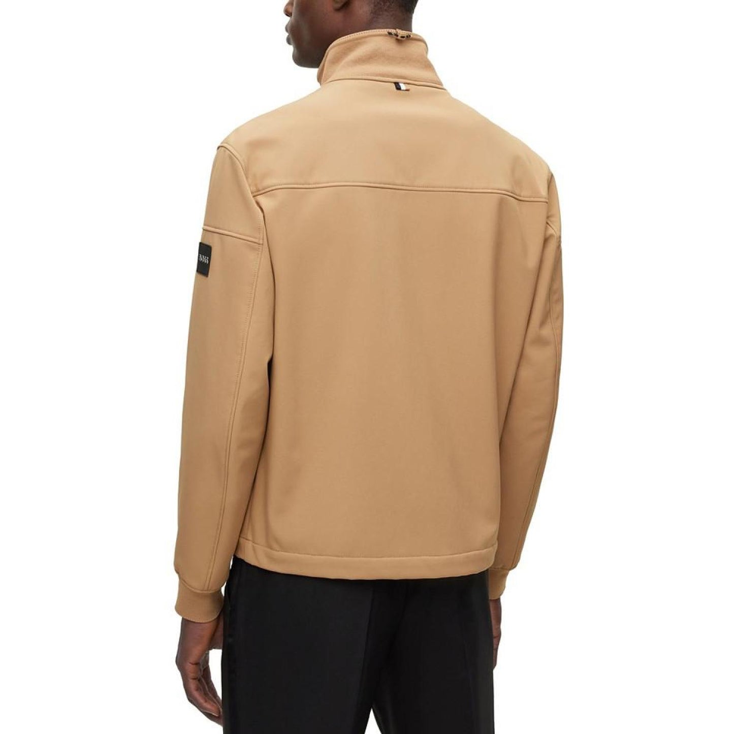 Men's Water-Repellent Softshell Logo Patch Jacket