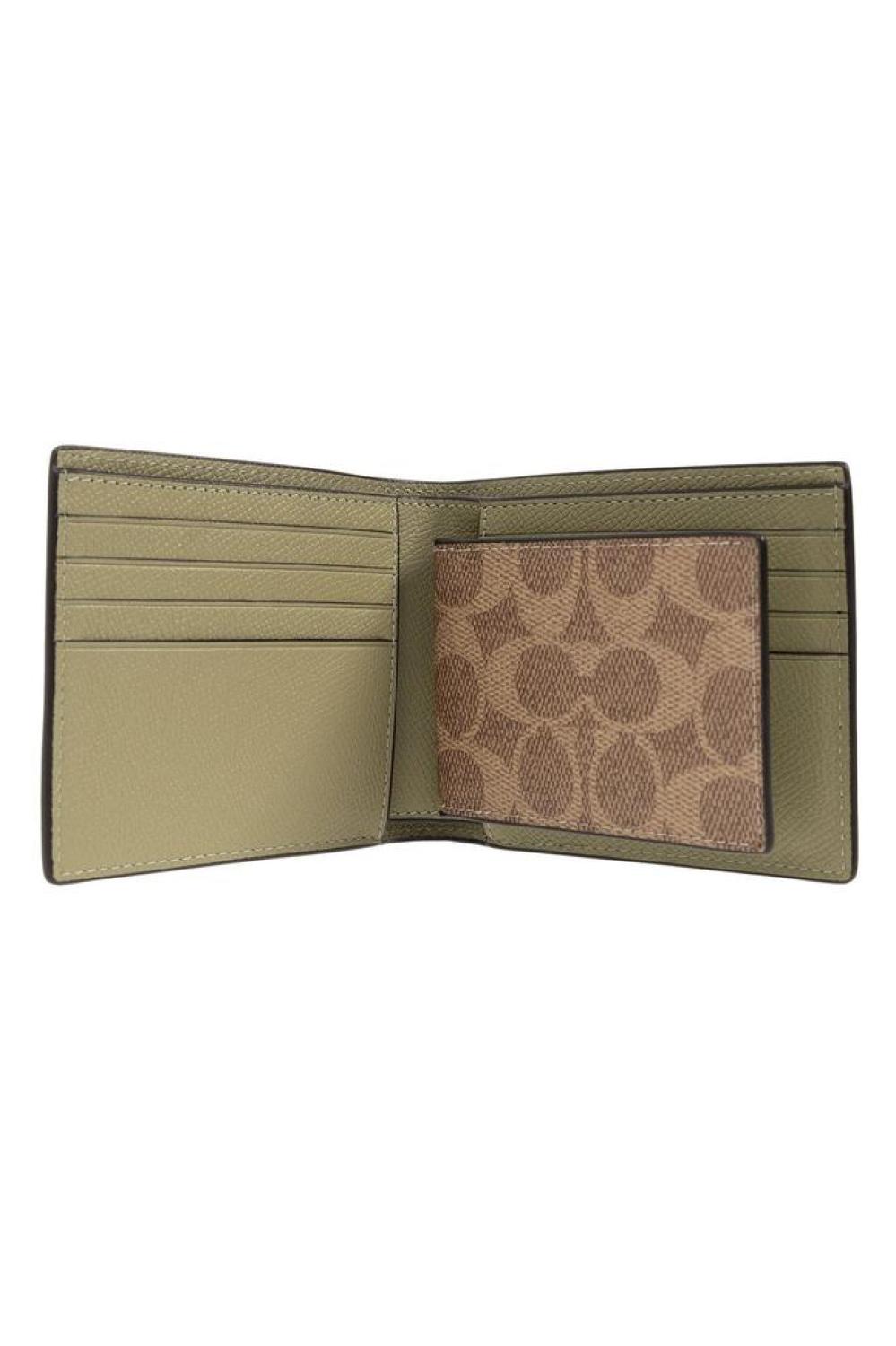 Coach Logo Plaque Bi-Fold Wallet