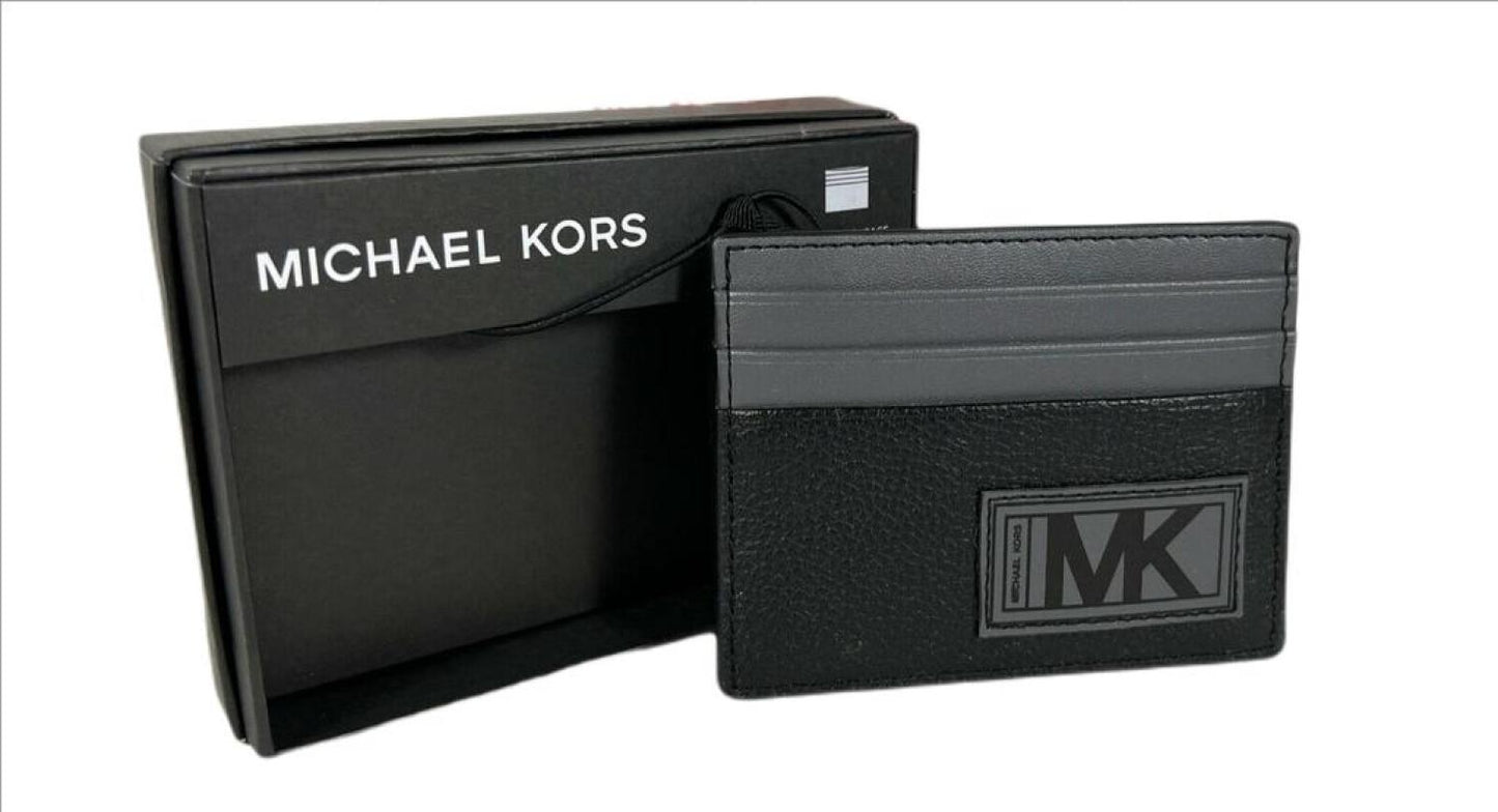 Michael Kors Warren Slim Leather Tall Card Case