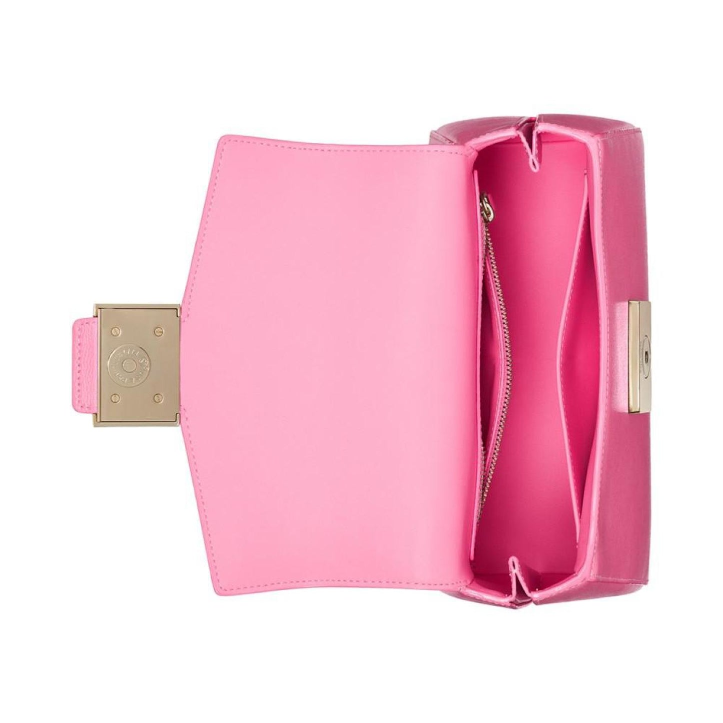 Katy Shiny Textured Leather Top Handle