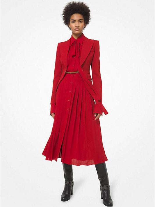 Embellished Wool Gabardine Cutaway Jacket