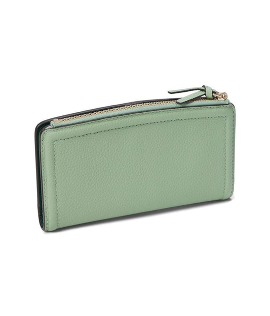 Knott Pebbled Leather Zip Slim Wallet