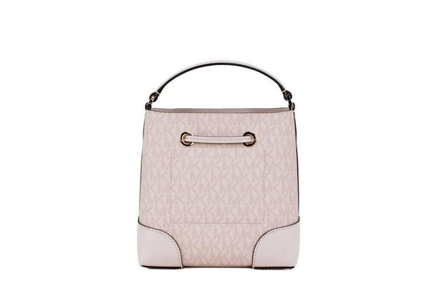 Michael Kors Mercer Small Powder Blush PVC Bucket Crossbody Handbag Purse Women's pink