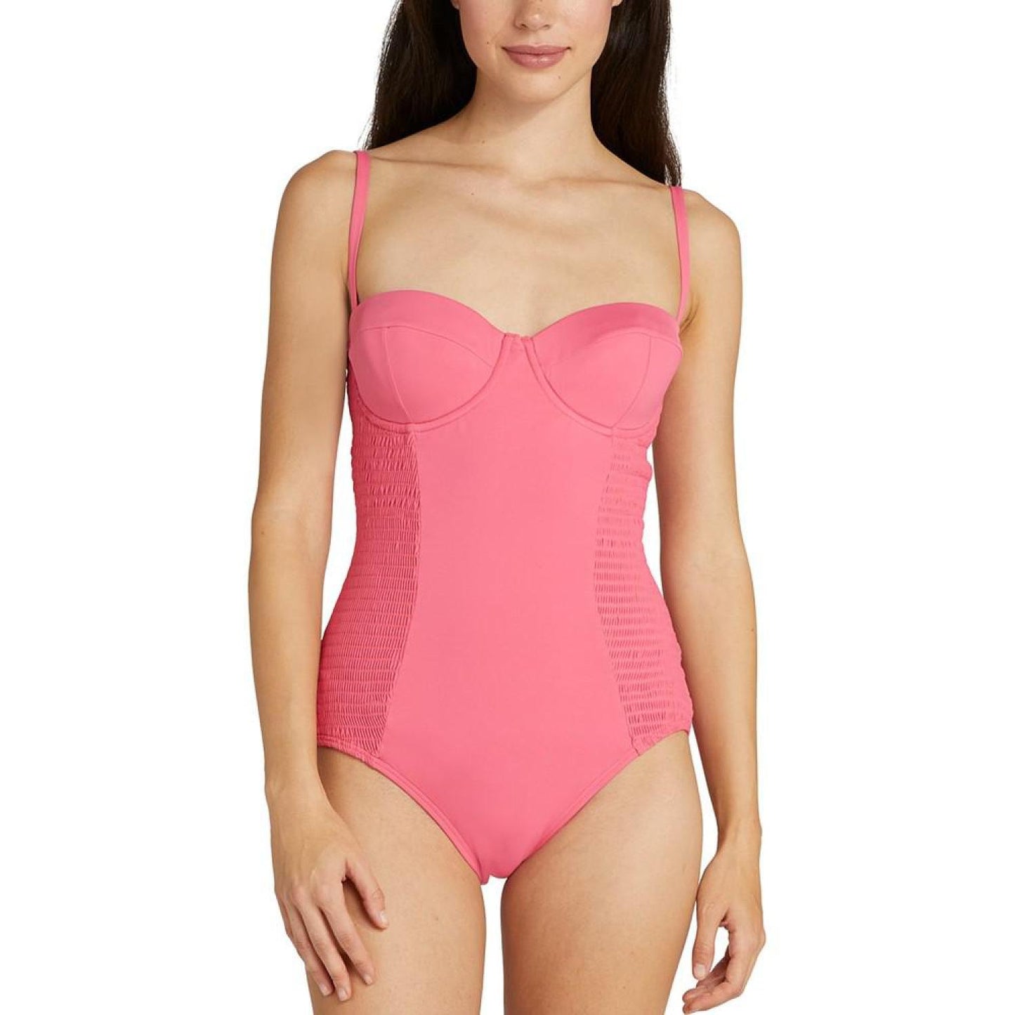 Women's Smocked Underwire One-Piece Swimsuit