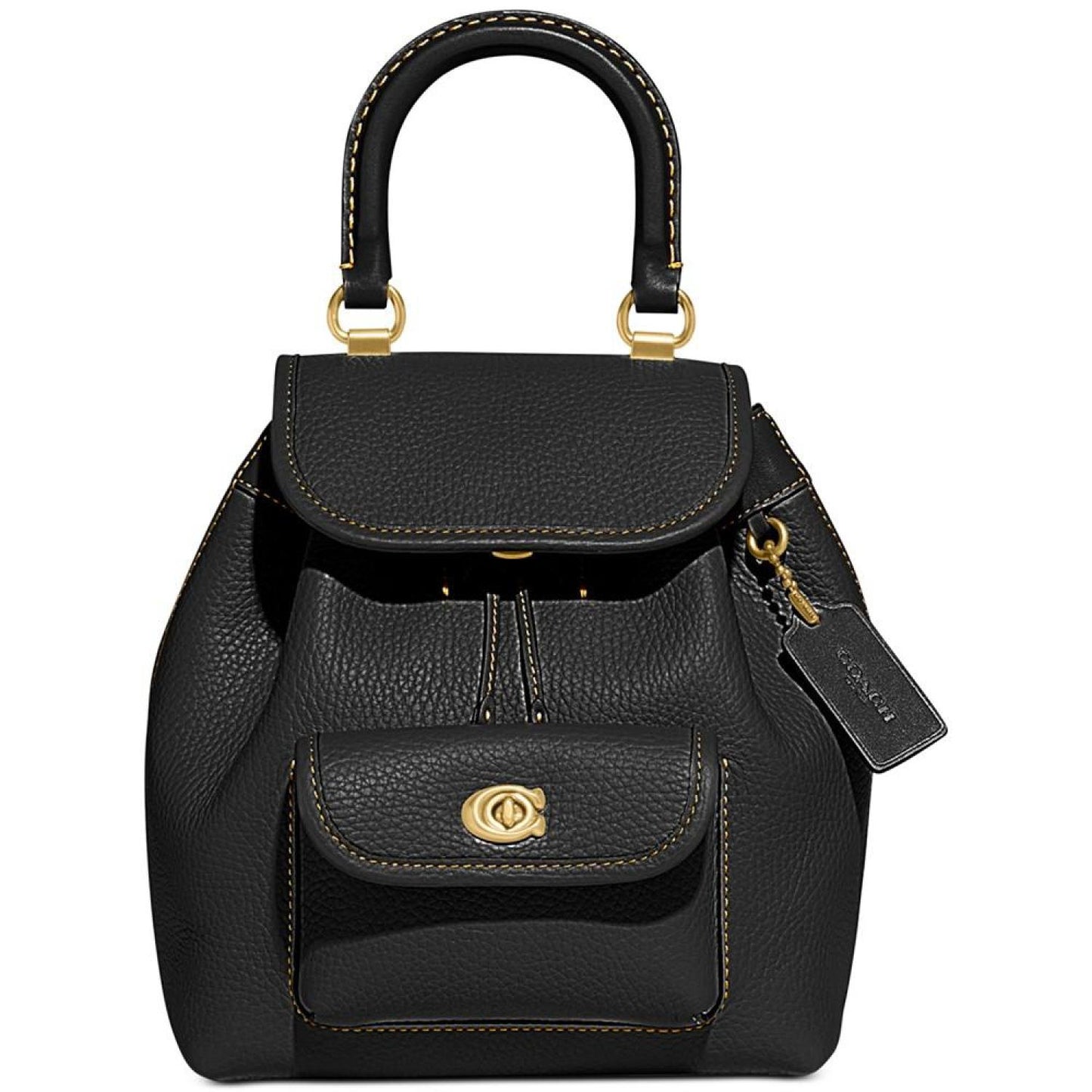 Riya 21 Soft Pebble Leather Top Handle Backpack