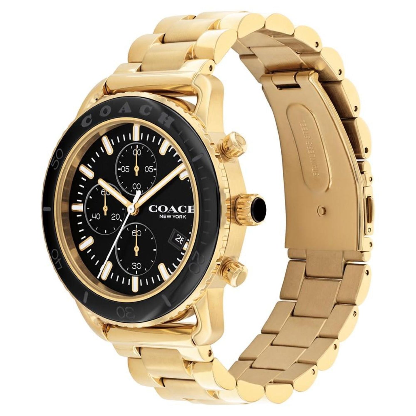 Men's Chronograph Cruiser Gold-Tone Bracelet Watch 44mm