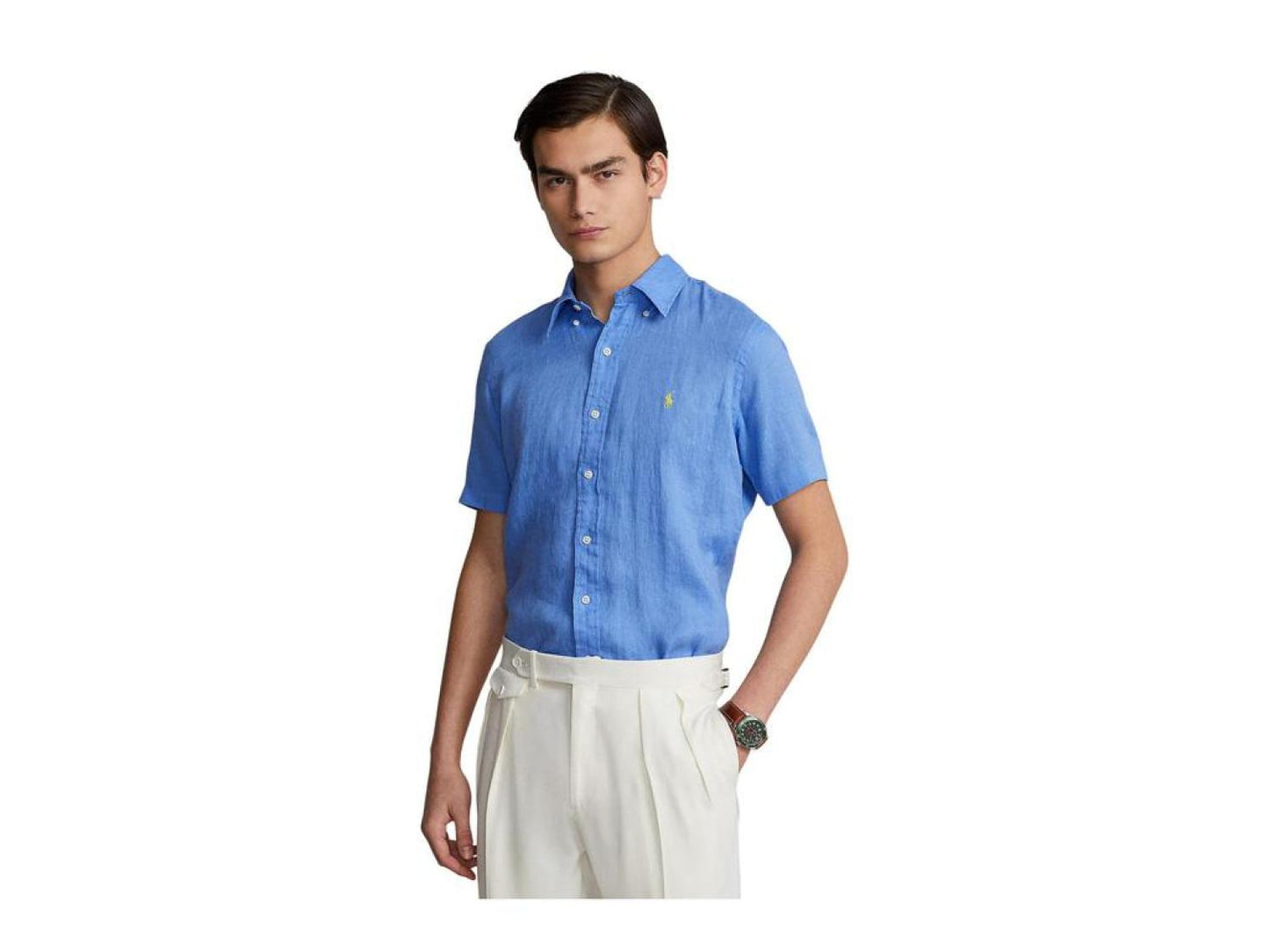 Short Sleeve Classic Fit Linen Shirt