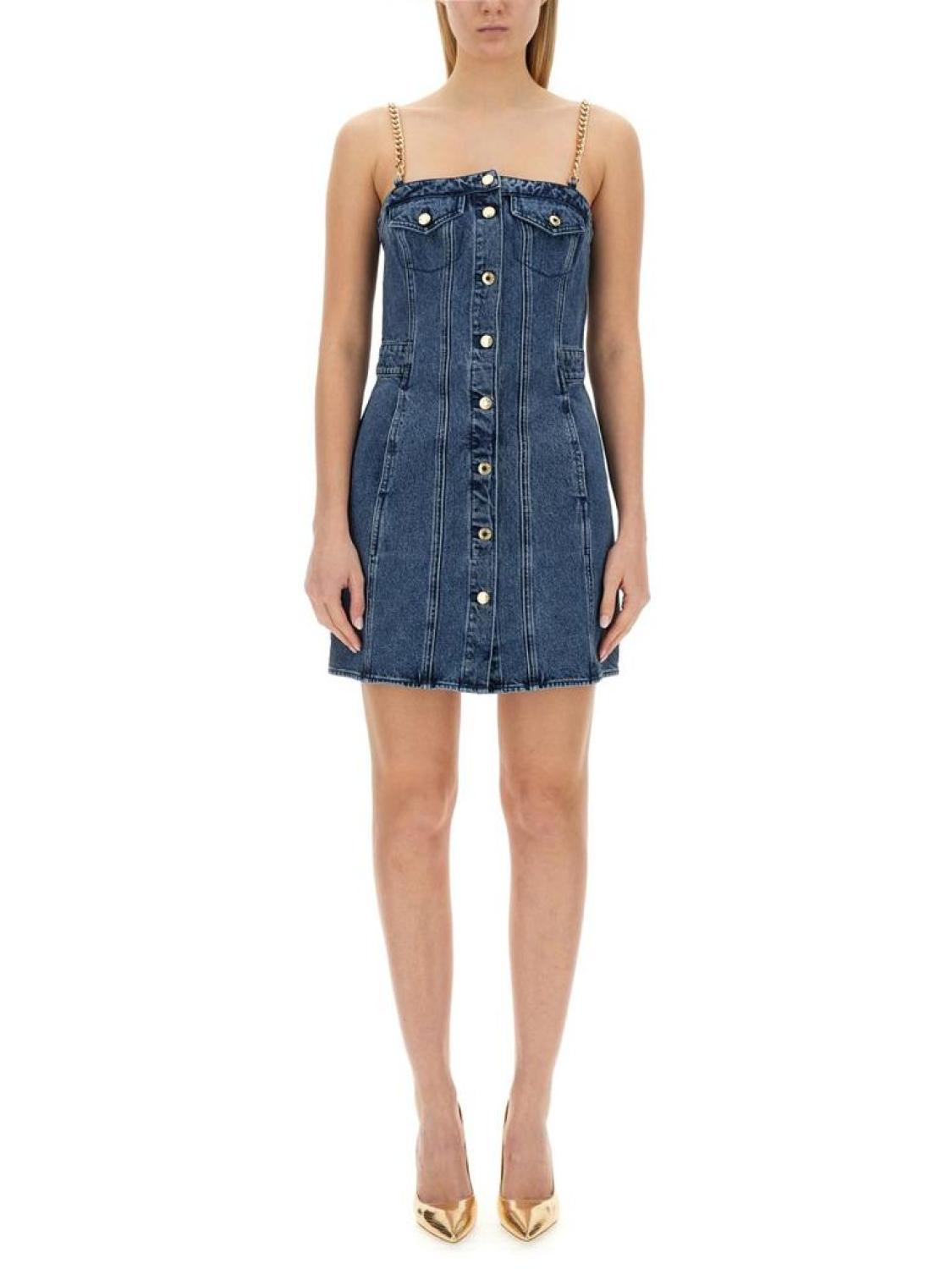 denim dress michael kors Michael Kors Kids Belted Denim Dress | Blue
