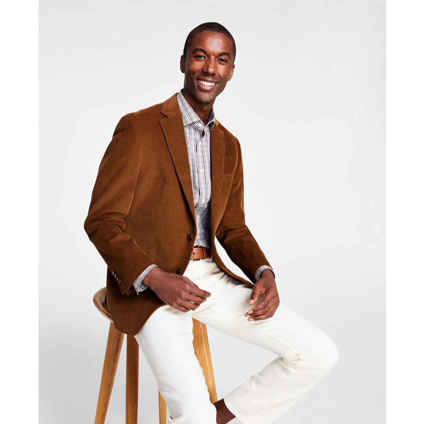 Men's Classic-Fit Stretch Corduroy Solid Sport Coat