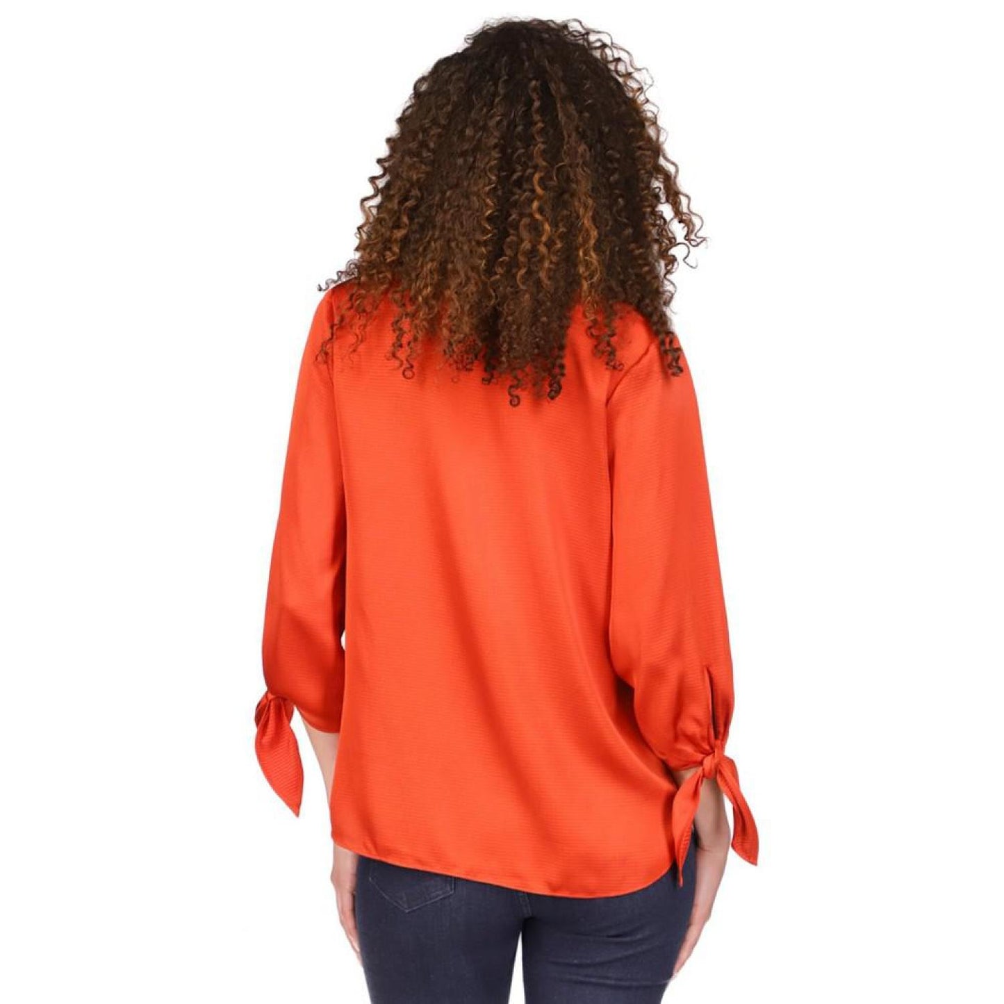 Women's Satin Tie Top, Regular & Petite