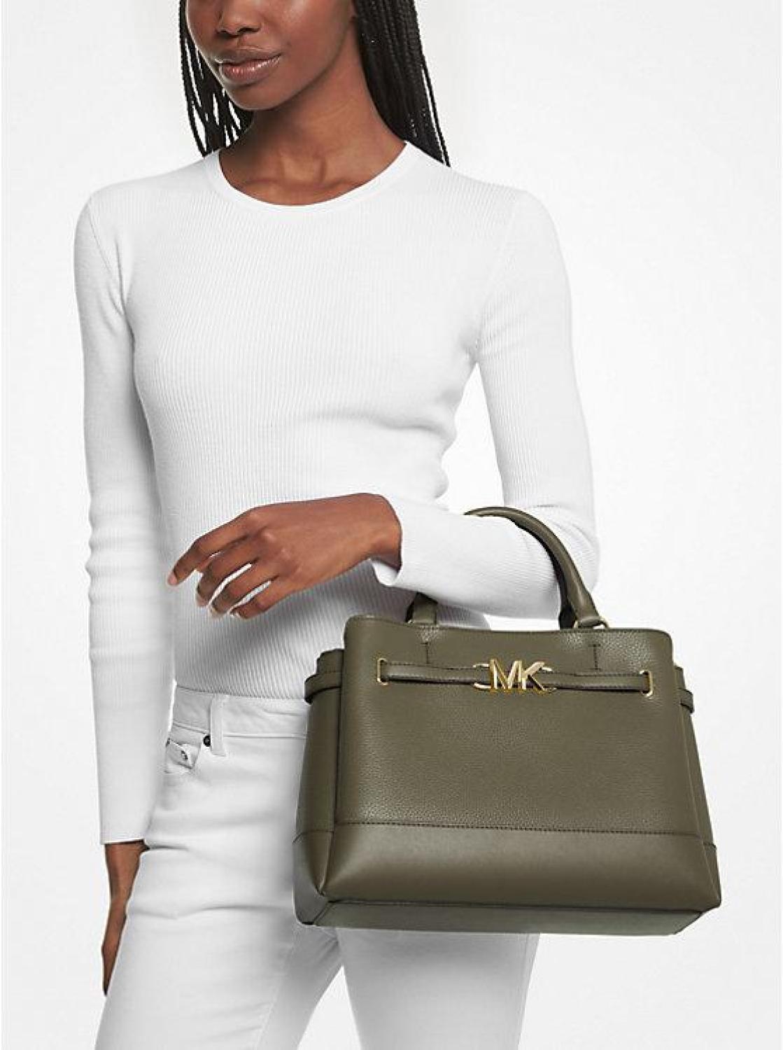 Reed Large Leather Belted Satchel