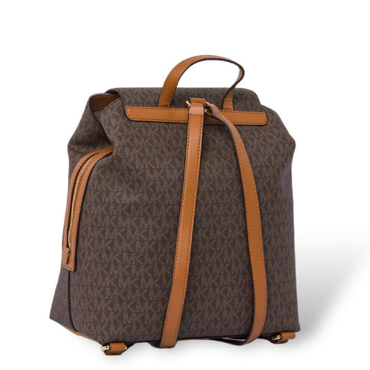 Michael Michael Kors Logo Plaque Monogram-Patterned Backpack